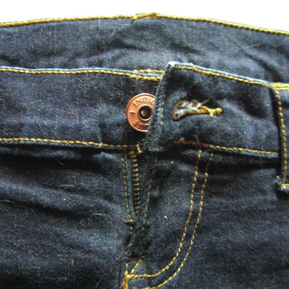 Indigo Blue Dark Wash Jean Shorts - Picture 5 of 9